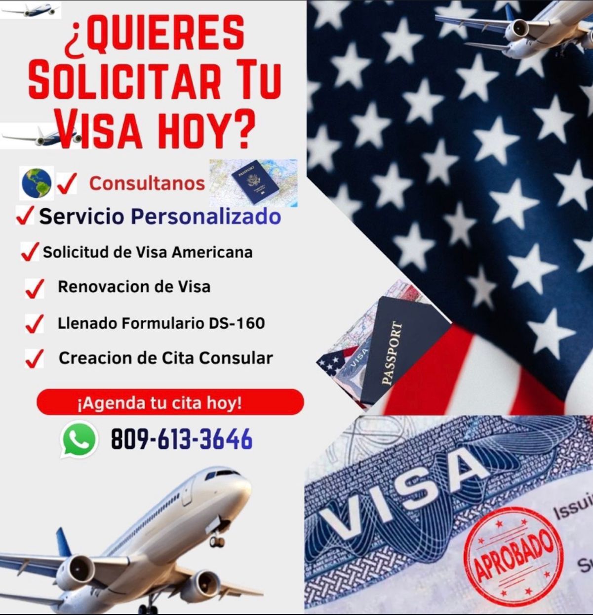 Solicitud de Visa Americana (B1/B2 y otras categorías)